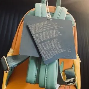Loungefly | Bags | Loungefly Mint Green And Mustard Backpack  display picture 3